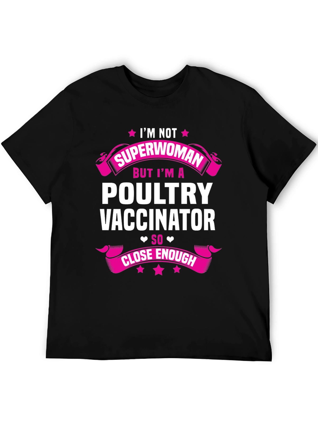 Black Poultry Vaccinator Funny T-Shirt view 5