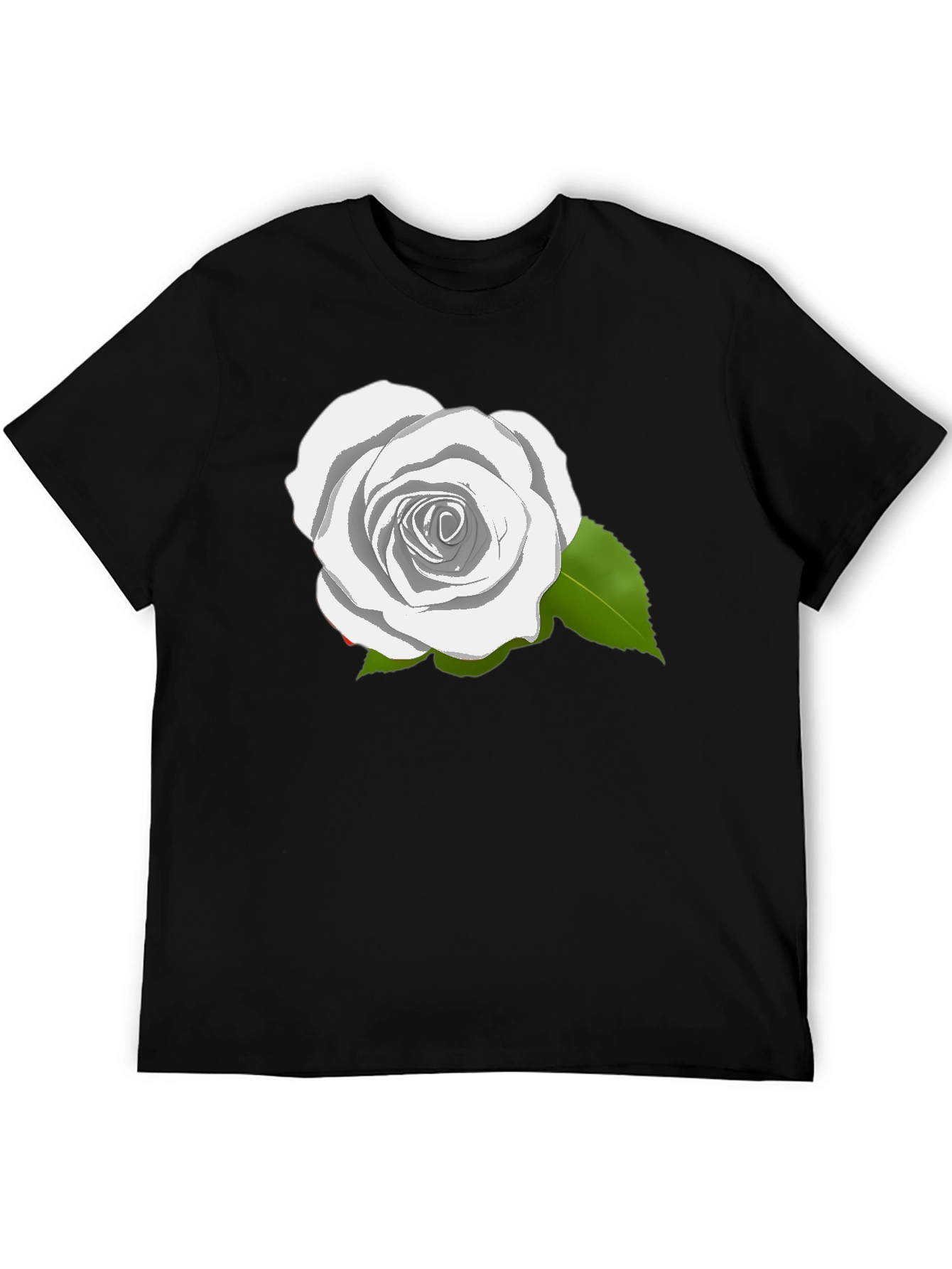 Black Rose Graphic T-Shirt - Elegant Floral Design view 5