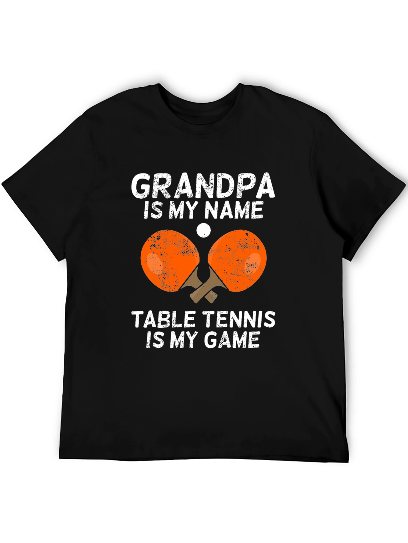 Black Grandpa Table Tennis T-Shirt Funny Graphic Tee view 5