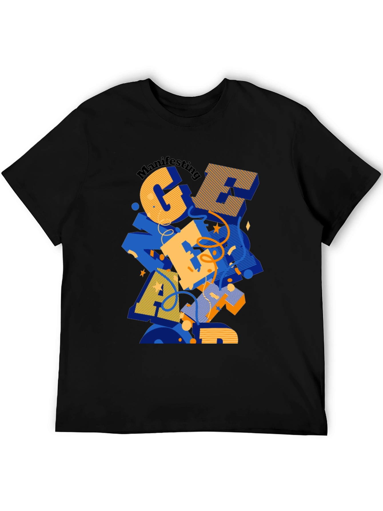 Black Manifesting Great Apparel Black Graphic Tee view 5