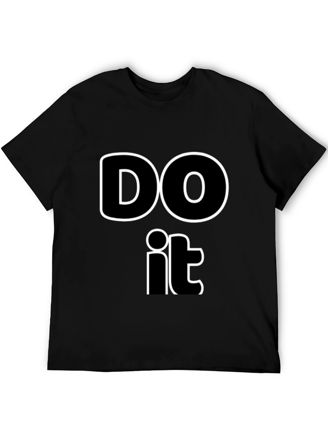 Black Motivating "Do It" Black Graphic Tee view 5