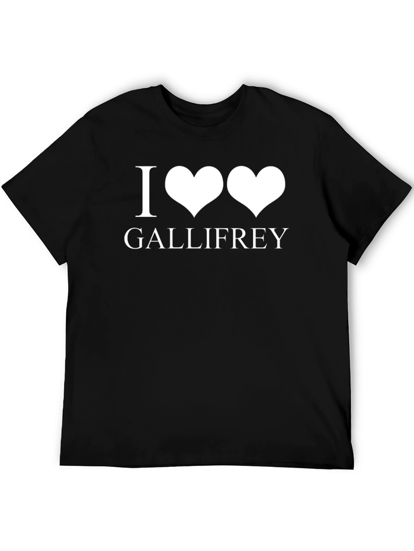 Black I Heart Gallifrey Black T-Shirt view 5