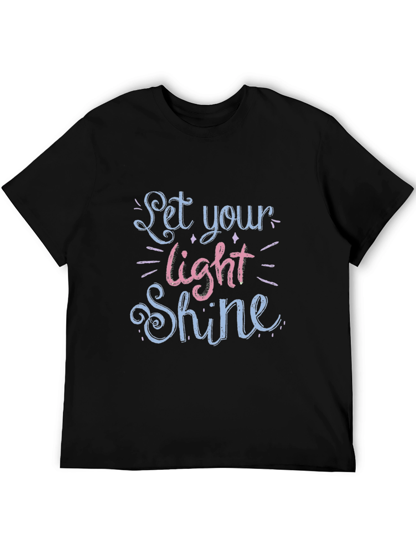 Black Let Your Light Shine Graphic Tee - Black view 5