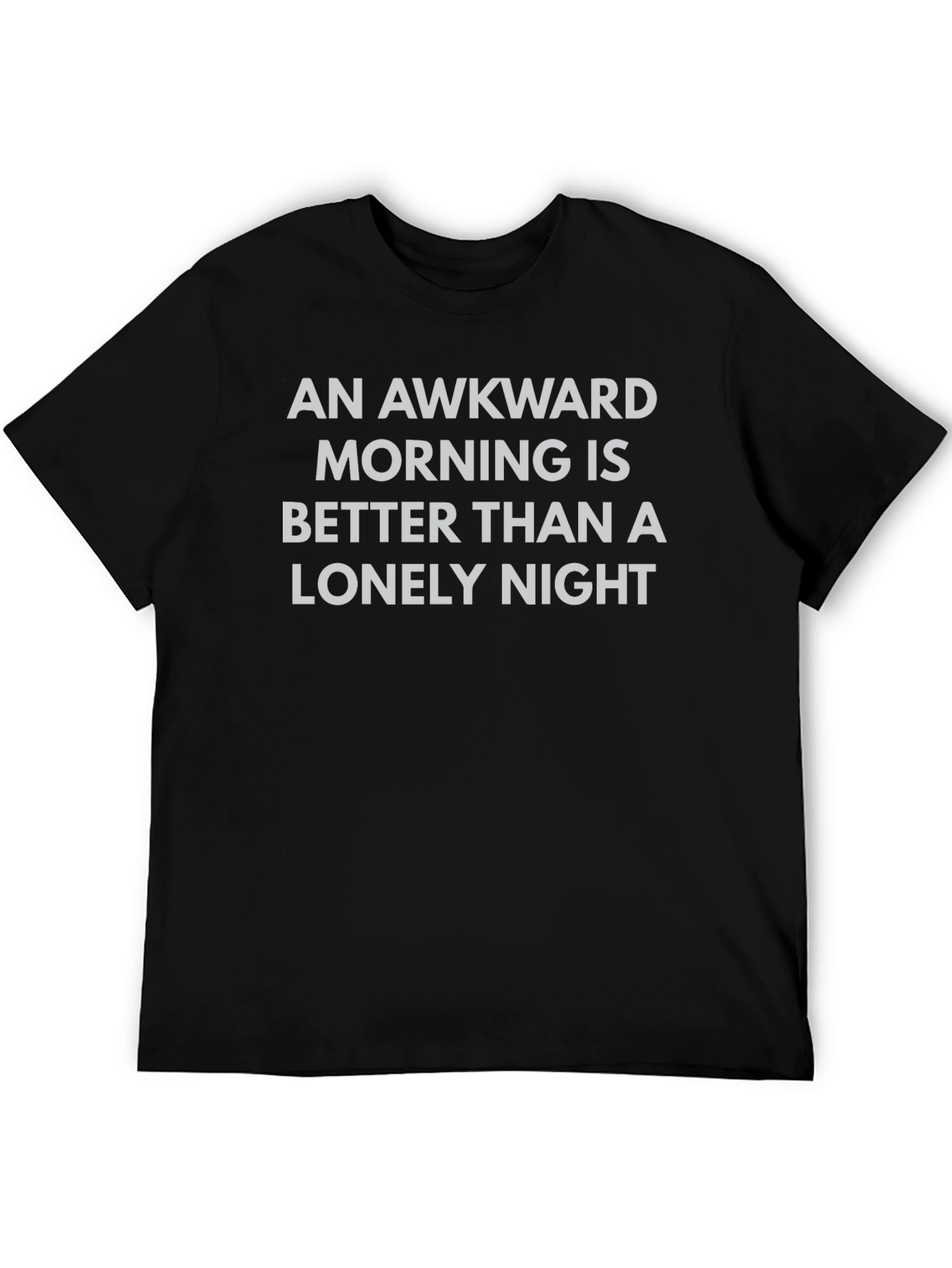 Black Awkward Morning T-Shirt - Funny Slogan Tee view 5