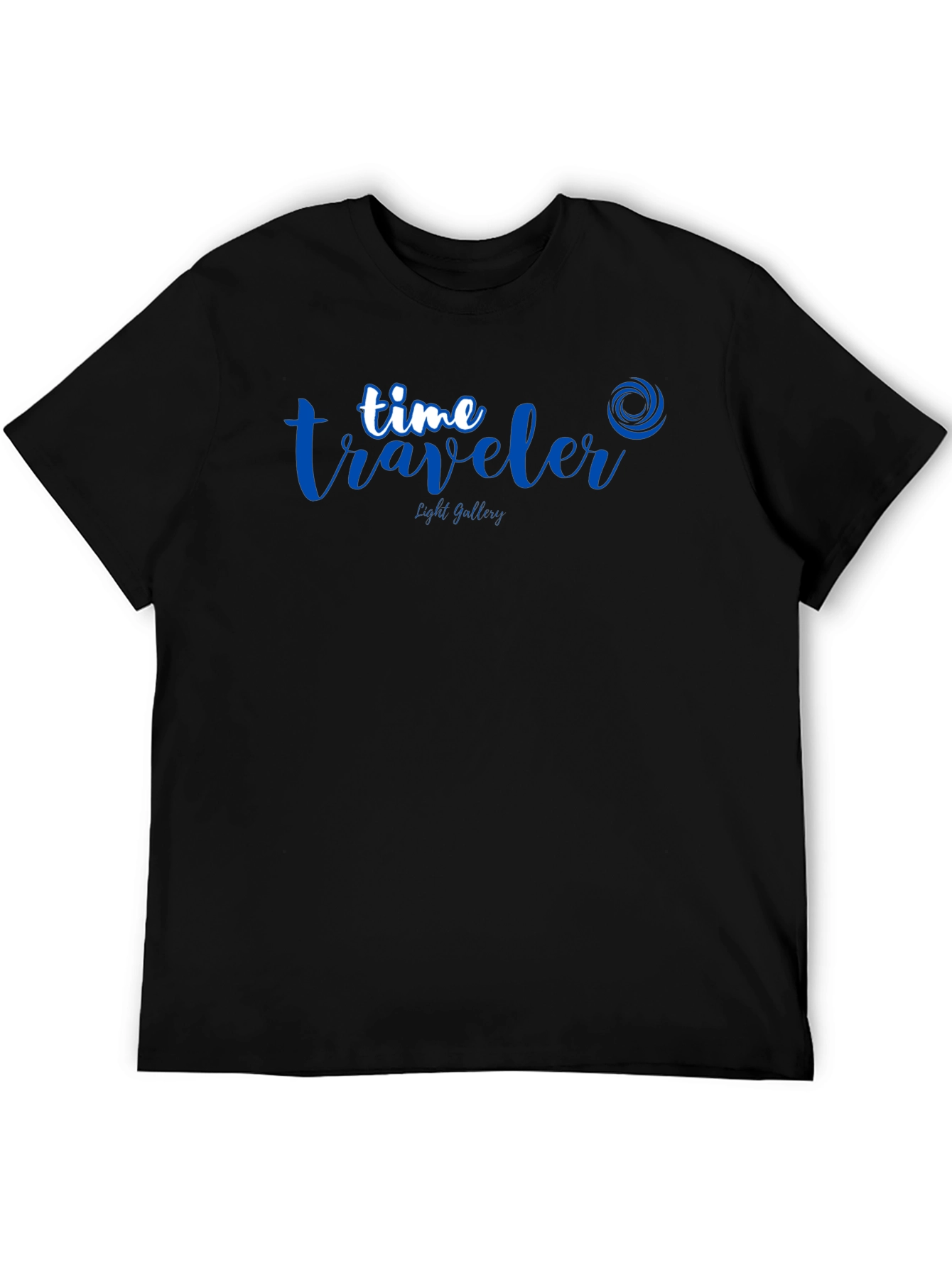 Black Time Traveler Black Graphic Tee - Premium Cotton Blend view 5