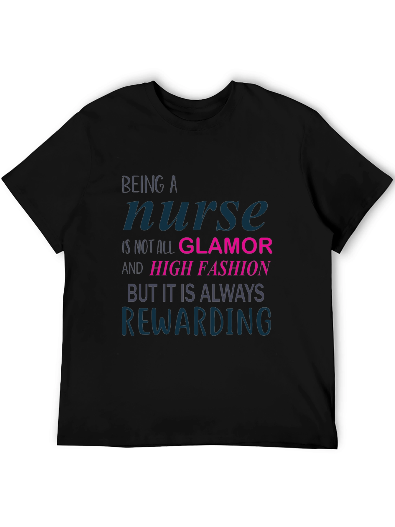 Black Nurse Glamor Graphic T-Shirt view 5