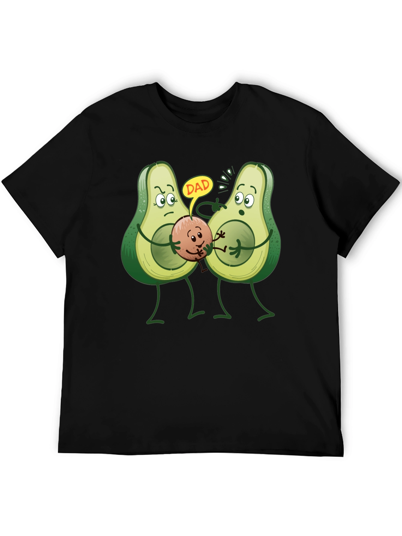 Black Avocado Dad T-Shirt - Humorous Graphic Tee view 5