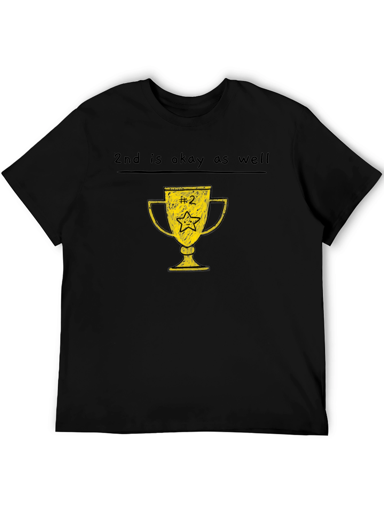 Black 2nd Place Trophy Tee - Funny Runner Up T-Shirt view 5
