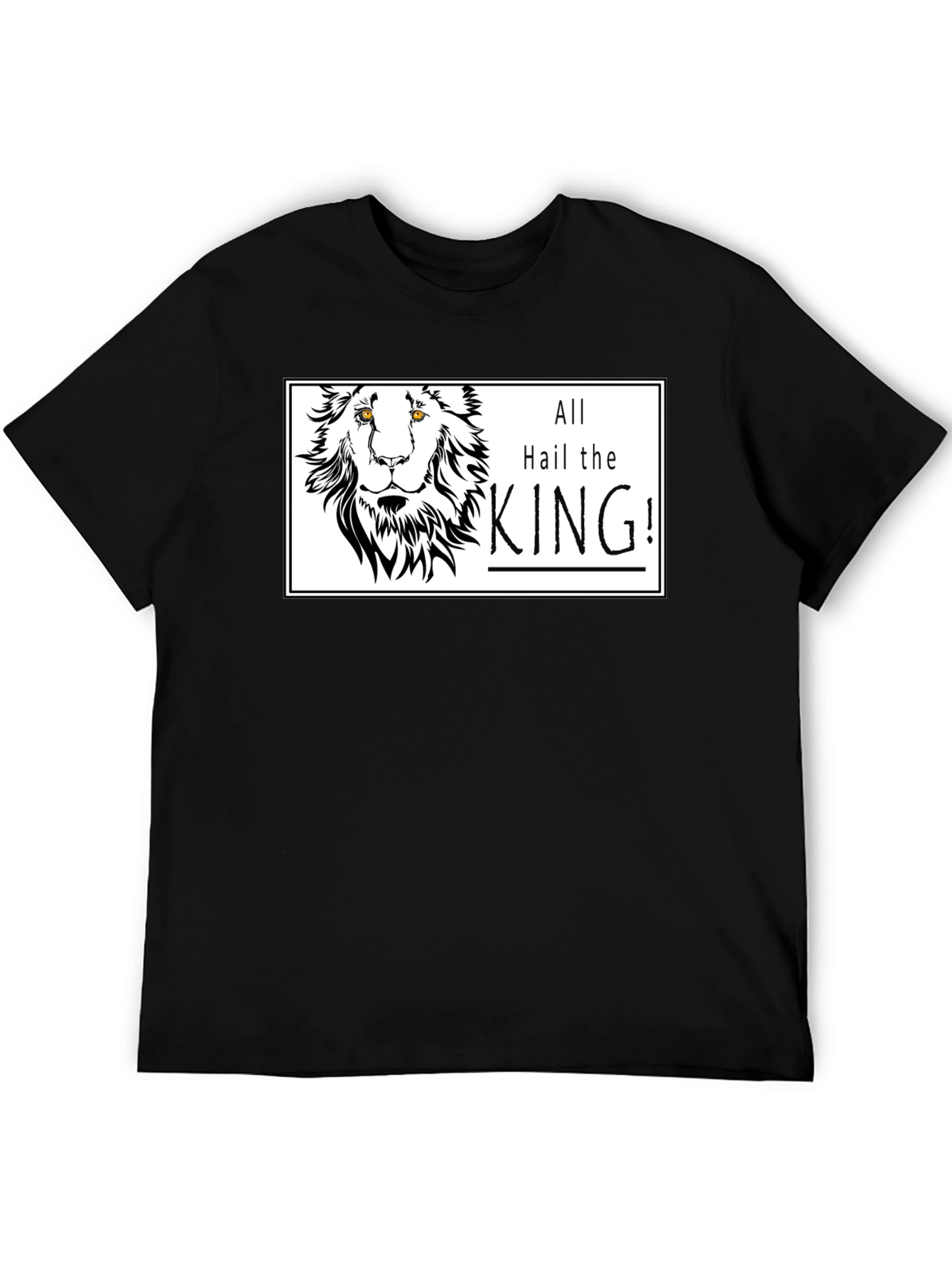 Black All Hail the King Lion Graphic Tee view 5