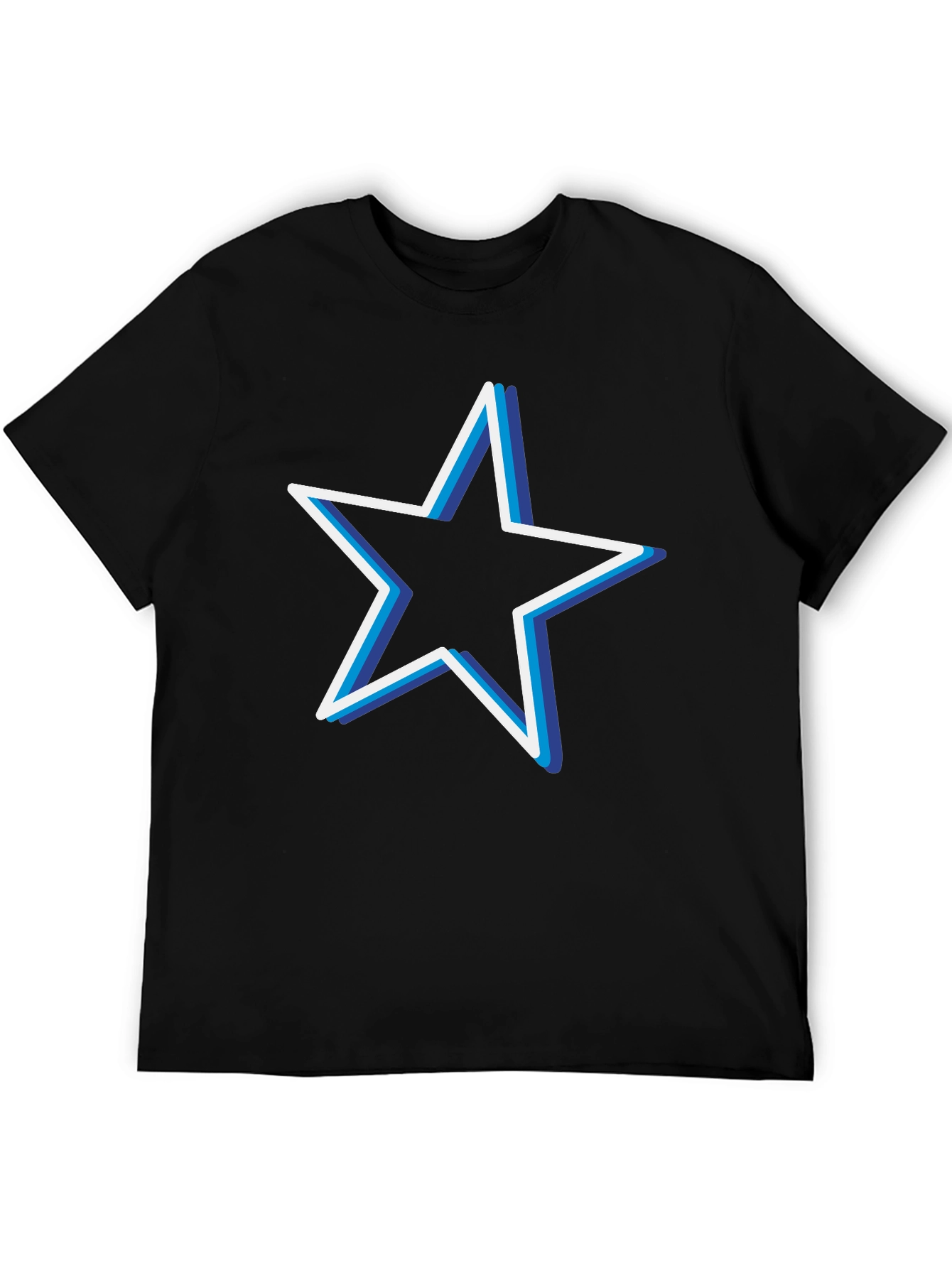 Black Star Graphic Black T-Shirt Casual Menswear view 5