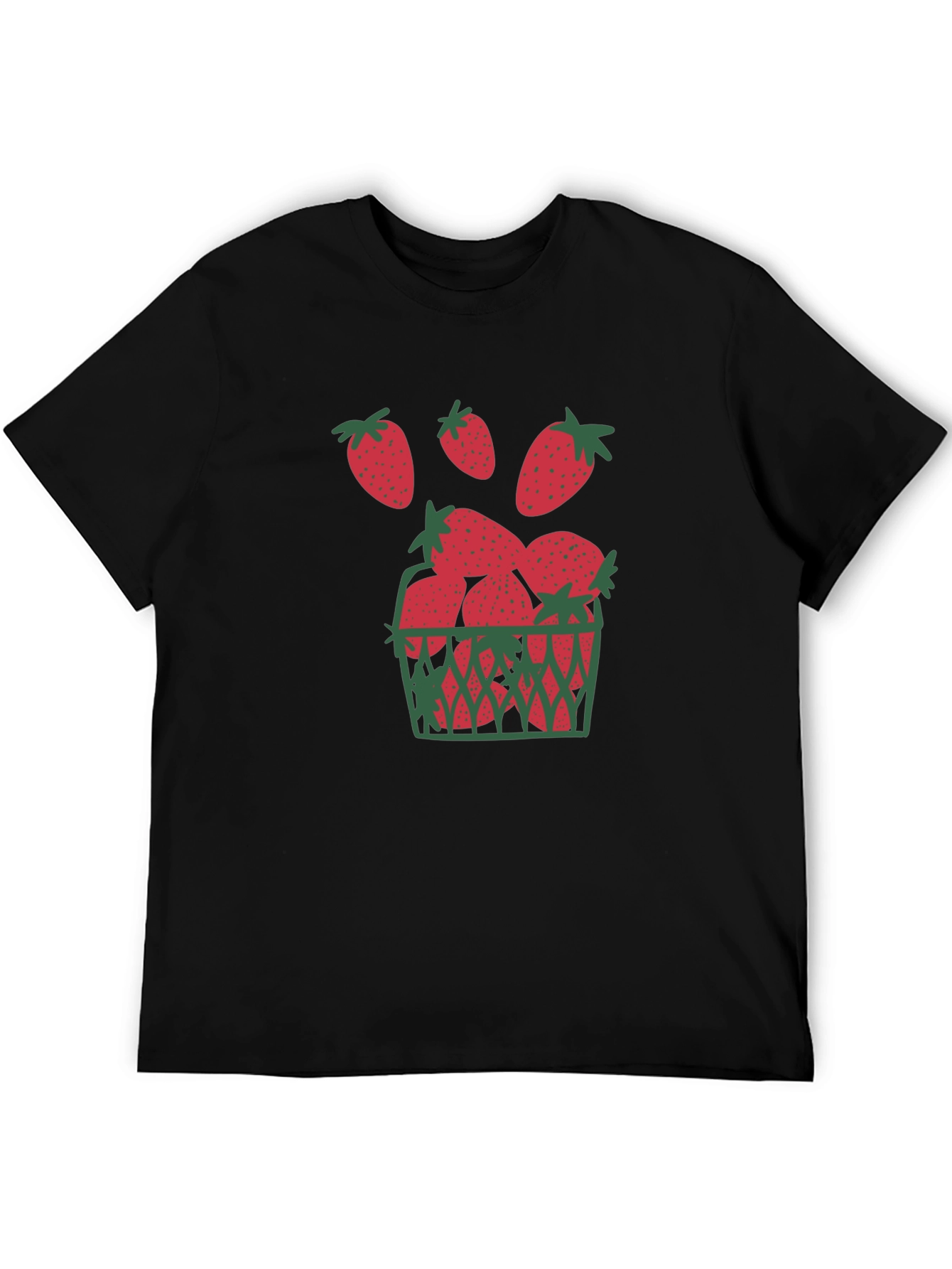 Strawberry Basket Graphic Tee - Unique Fruit Design T-Shirt - 5