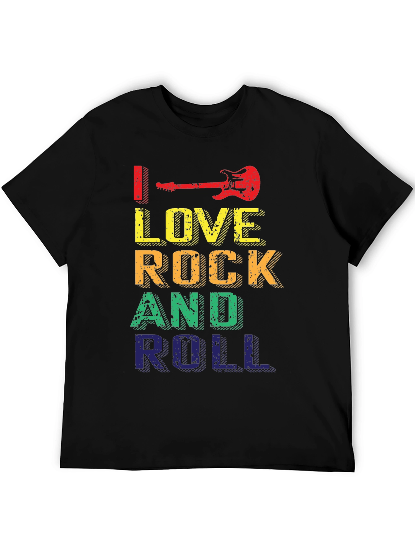 Black I Love Rock and Roll Graphic Tee view 5