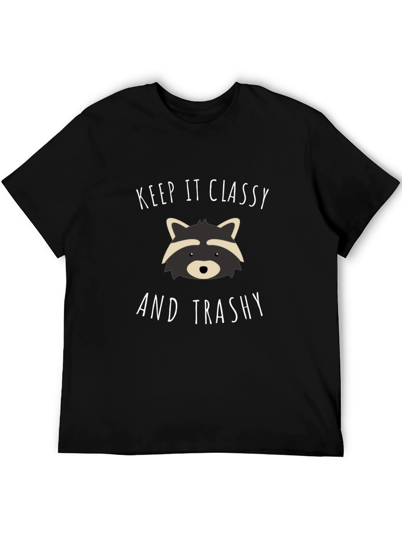 Black Keep It Classy & Trashy Raccoon Graphic Tee view 5