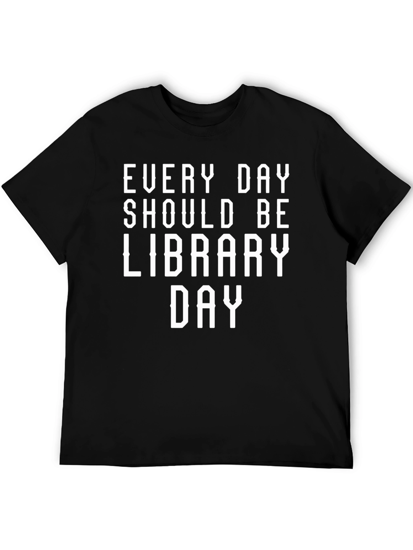 Black Every Day Library Day Graphic Tee view 5