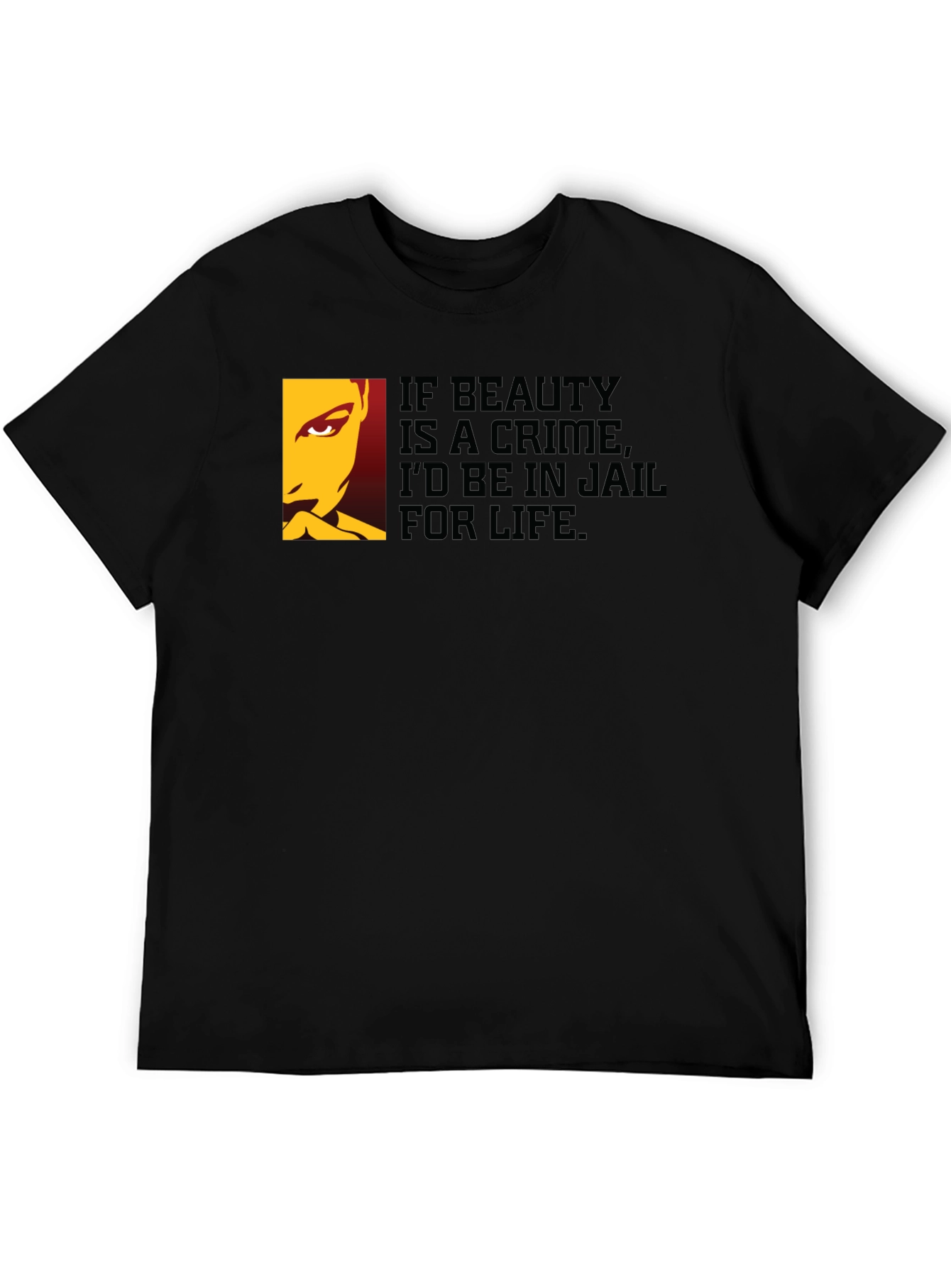 Black Beauty Crime Graphic Tee - Jail for Life Funny T-Shirt view 5