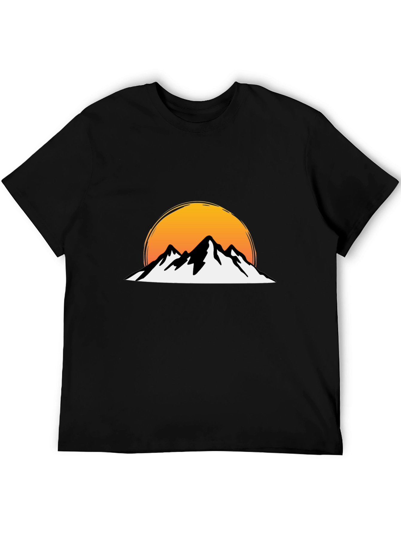 Black Mountain Sunset Graphic Tee - Black Cotton view 5