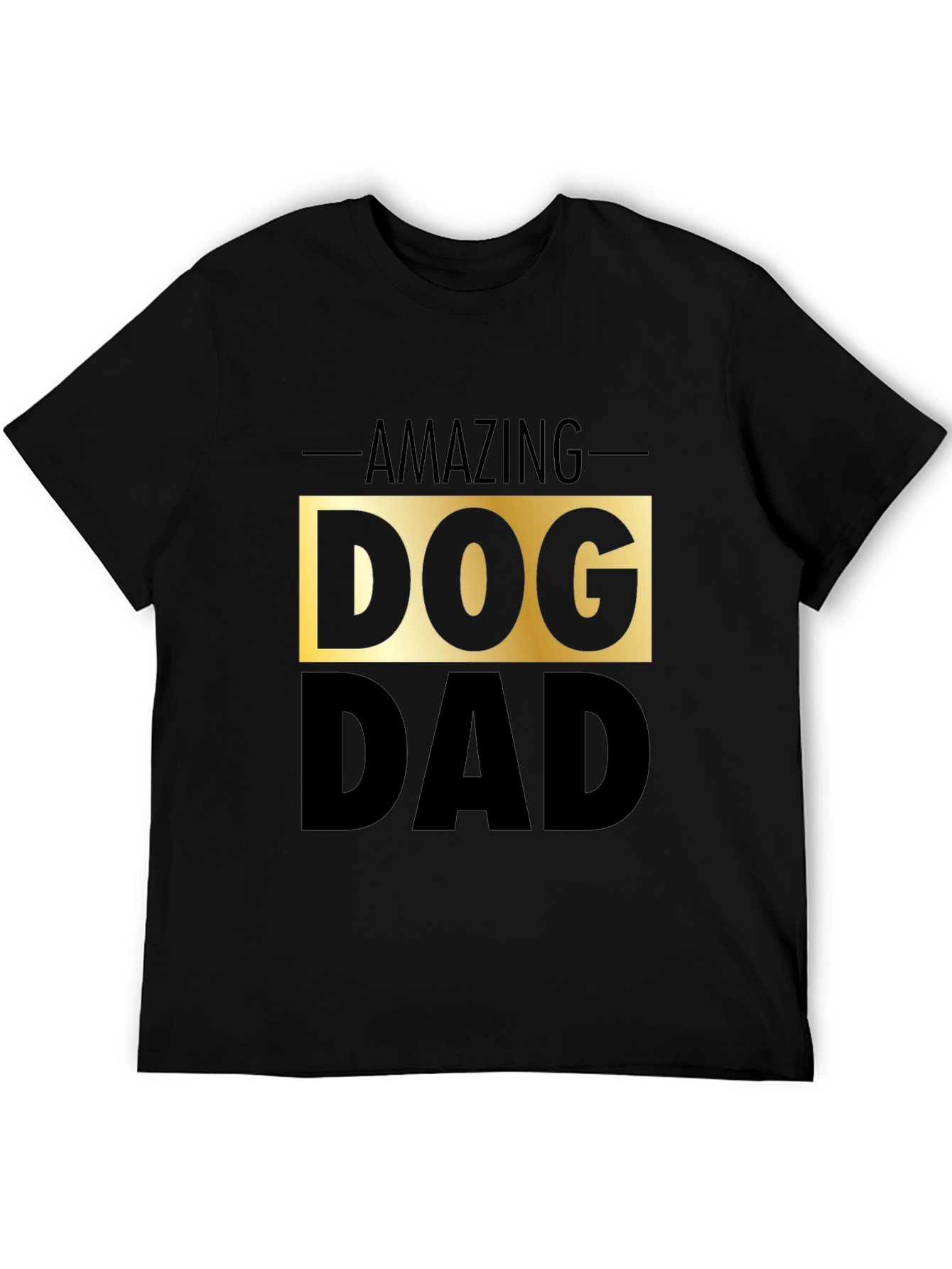 Black Amazing Dog Dad Black Graphic Tee view 5