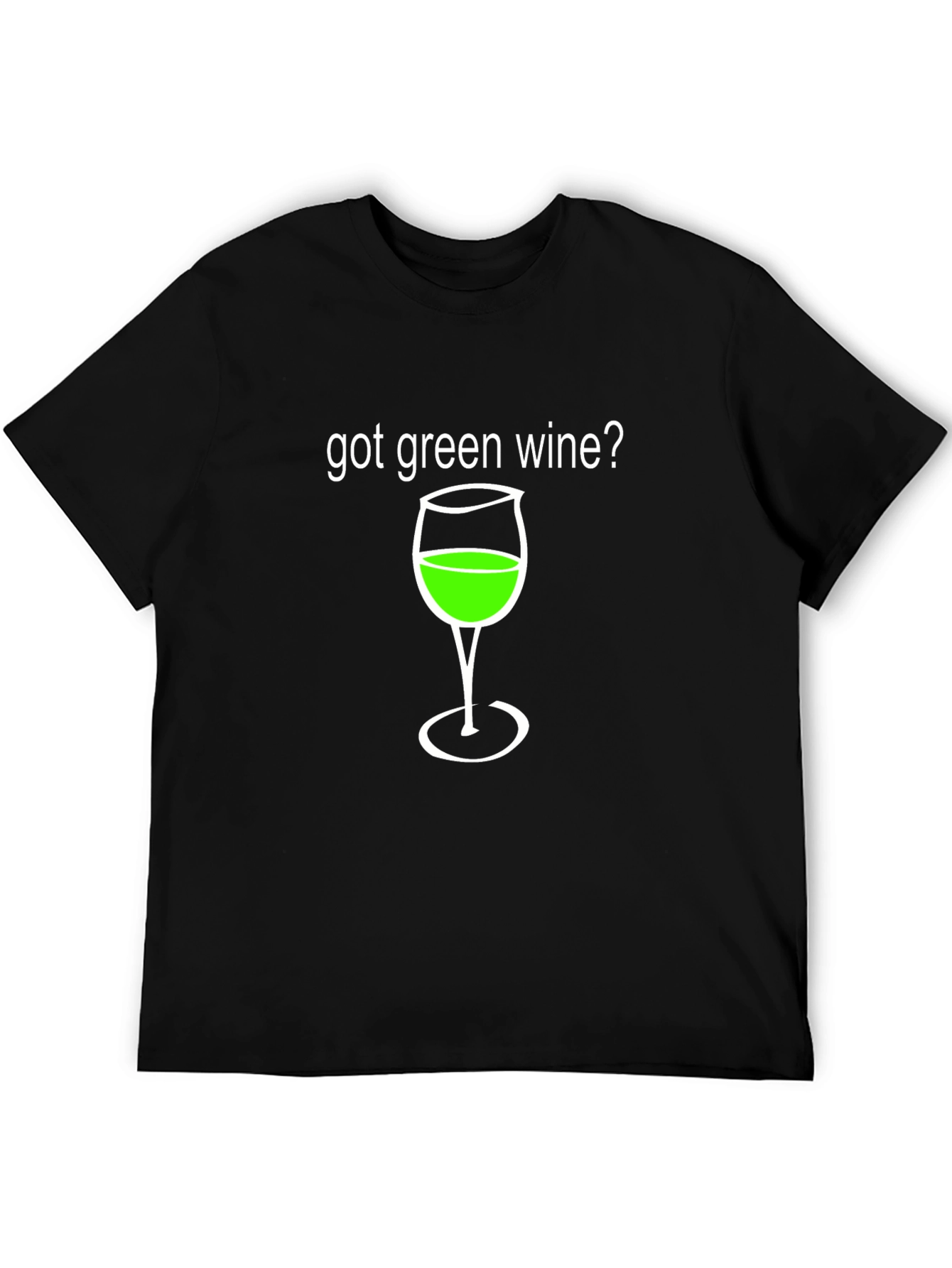Black Got Green Wine? Funny Graphic T-Shirt view 5