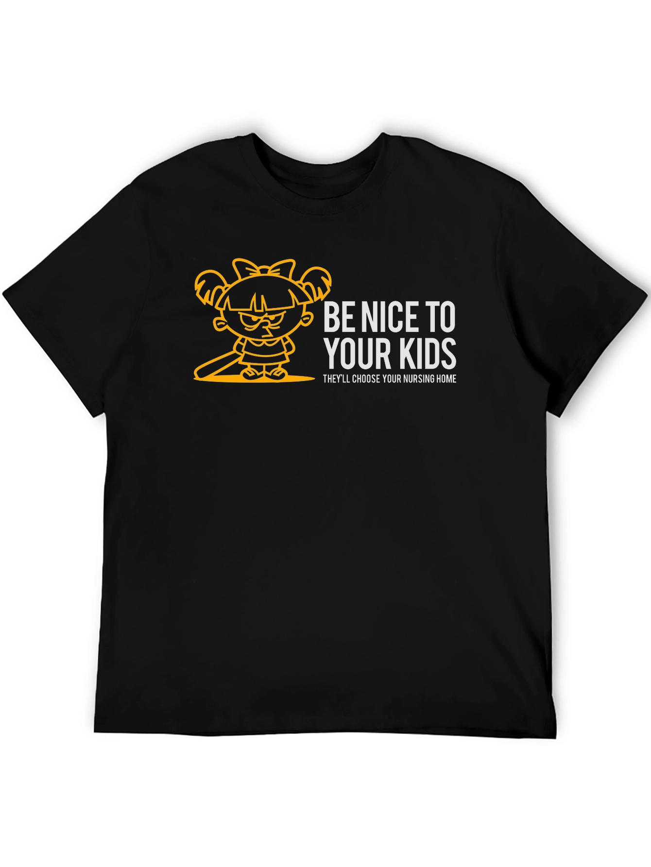 Black Be Nice To Your Kids Graphic Tee view 5