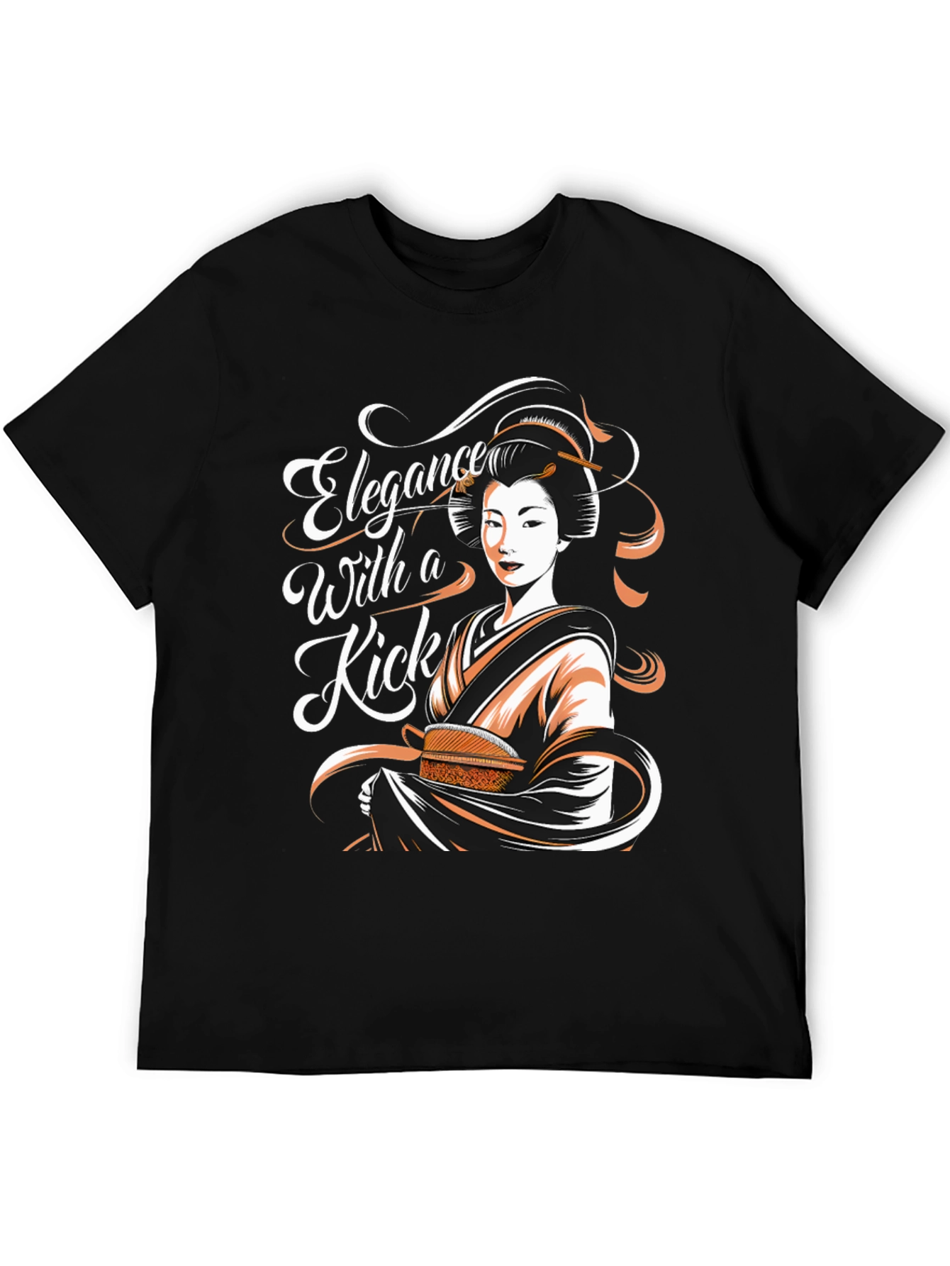 Black Elegance With a Kick Graphic Tee view 5
