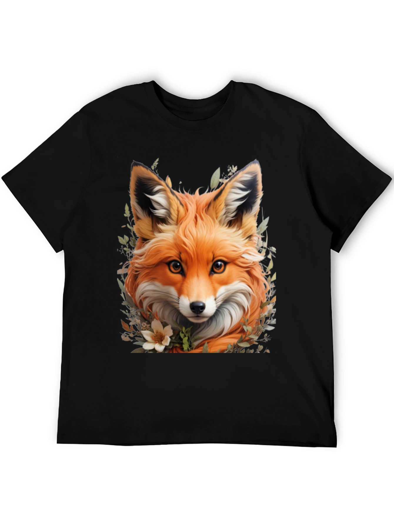 Black Fox Graphic Tee - Stylish Animal Print Shirt view 5