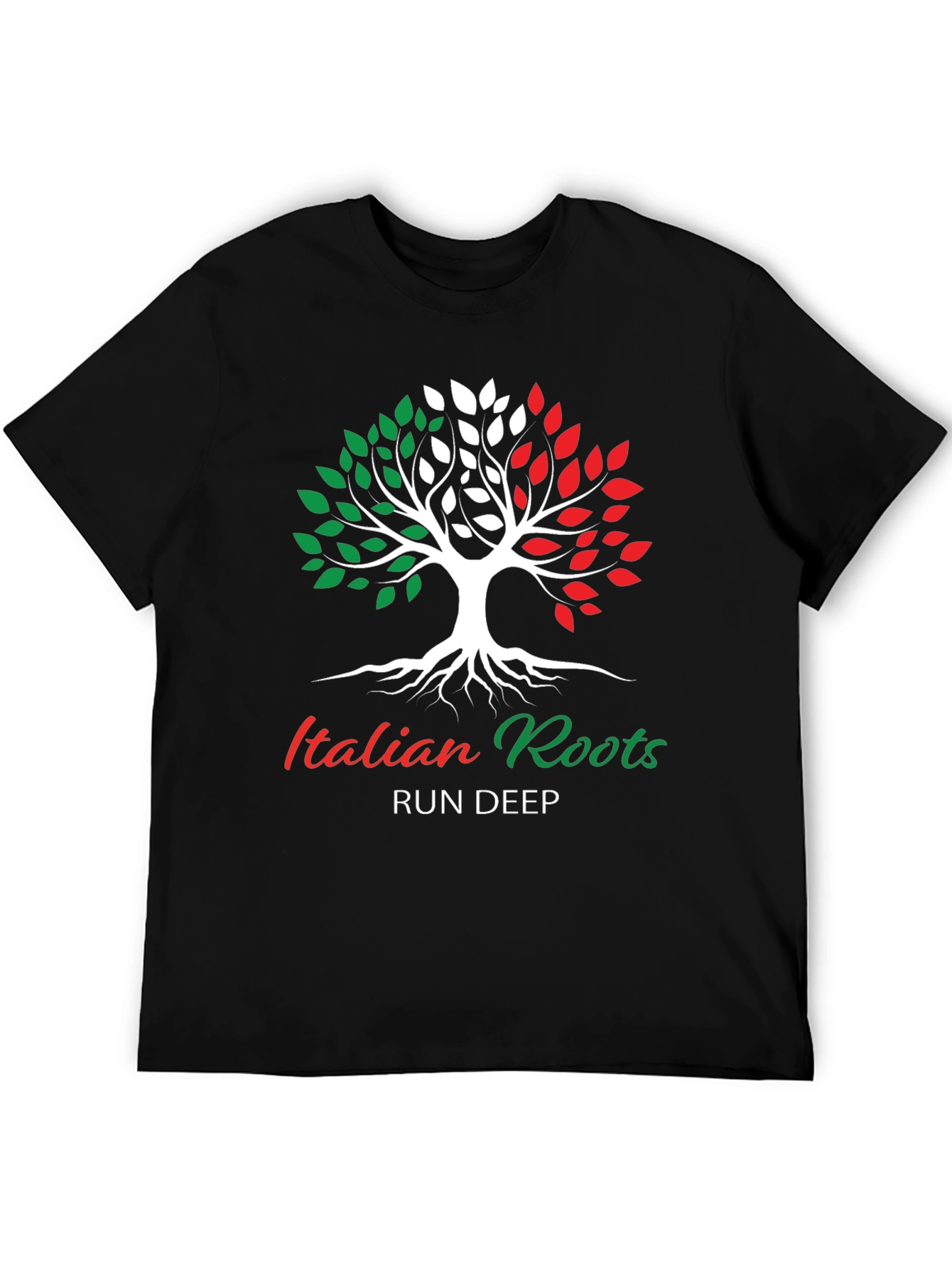 Black Italian Roots Run Deep T-Shirt view 5