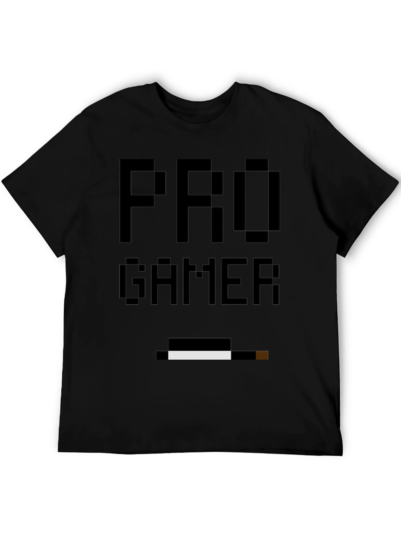Black Pro Gamer Pixel Art Black T-Shirt view 5
