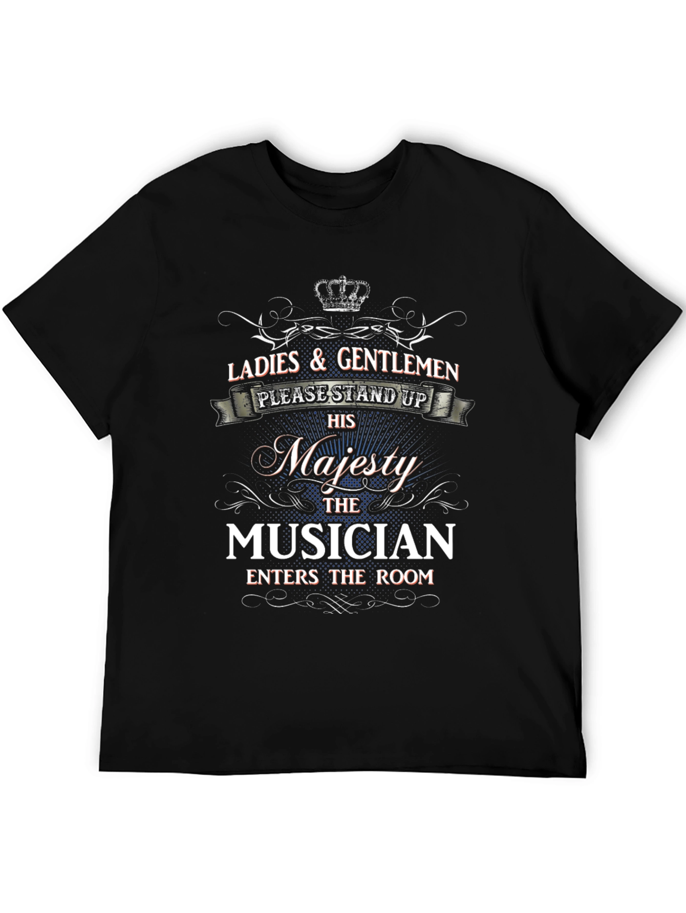 Black Musician's Majesty Graphic T-Shirt view 5