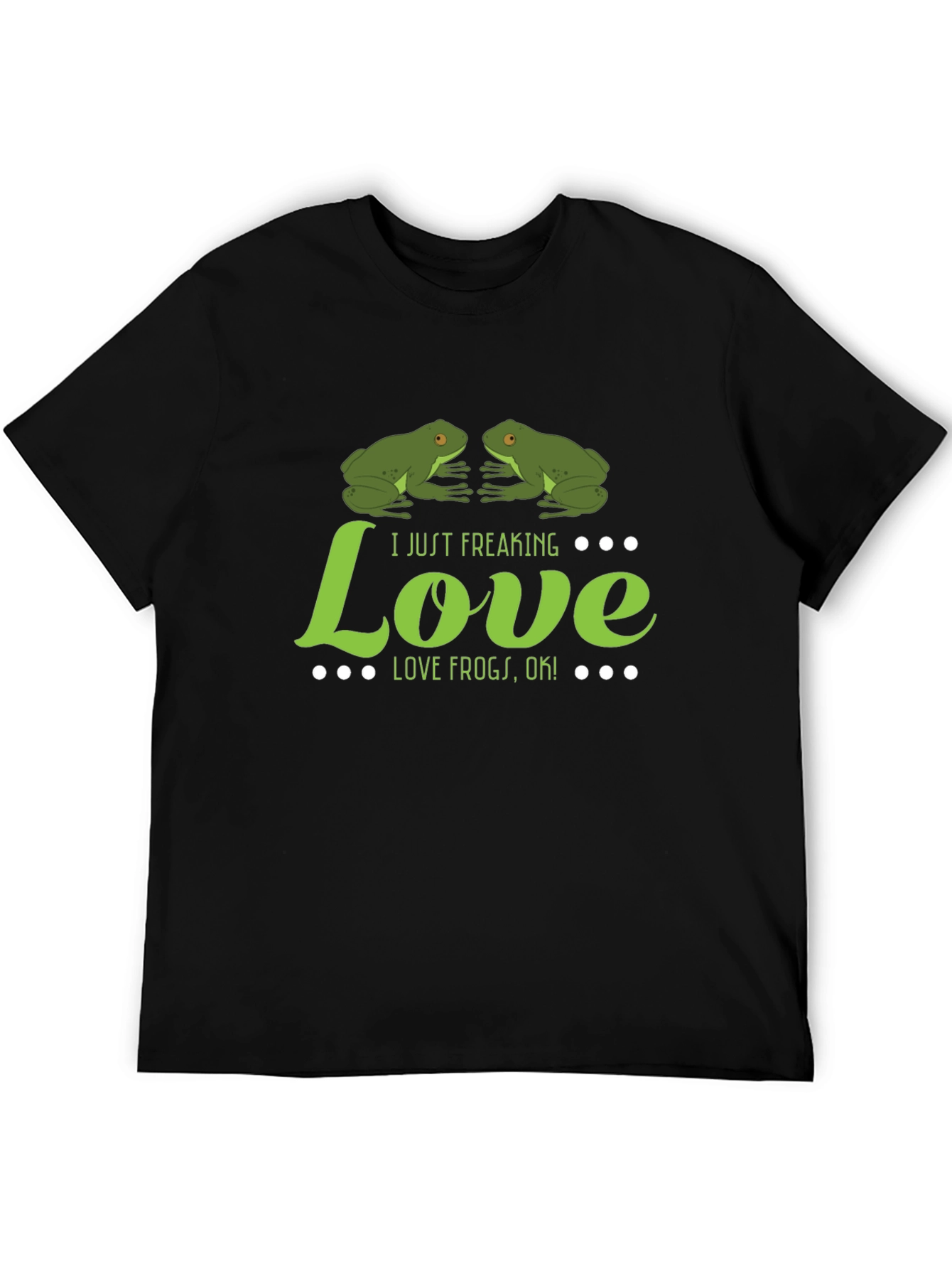 Black I Just Freaking Love Frogs T-Shirt view 5