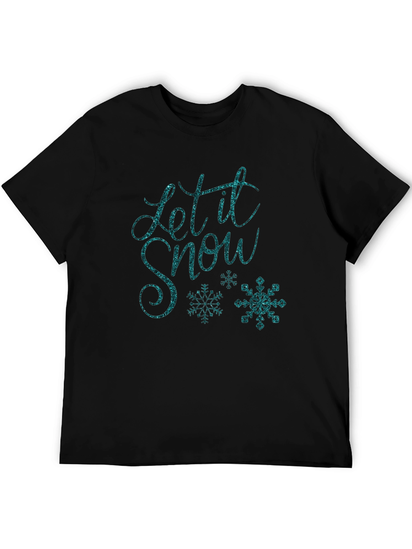 Black Let it Snow Festive Tee view 5