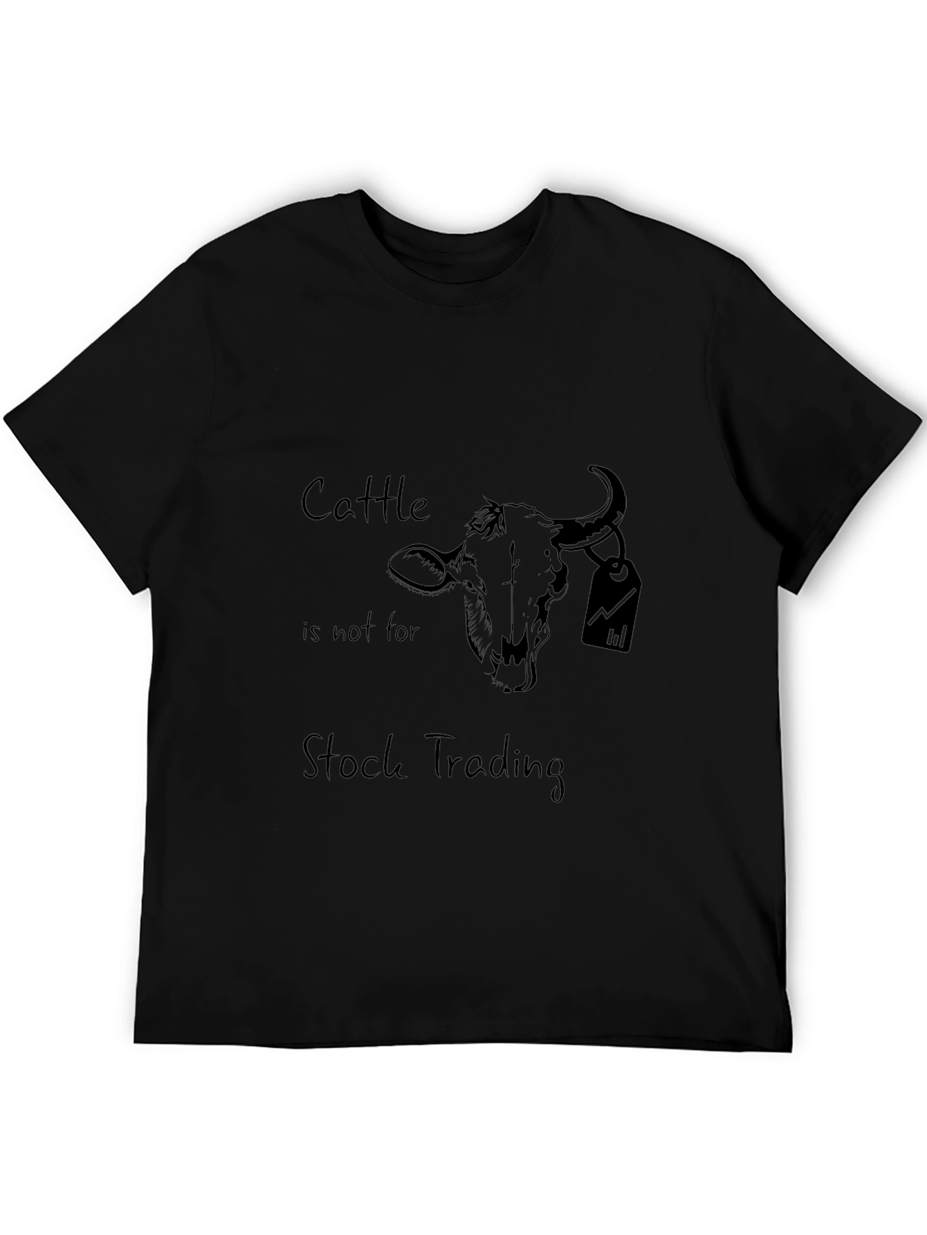 Black Cattle Stock Trading Humor Tee view 5
