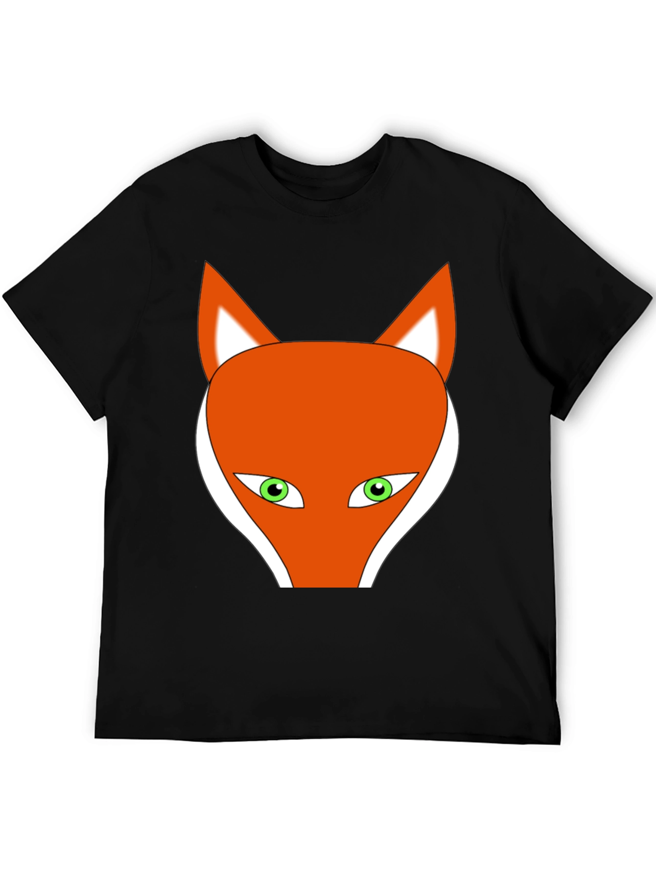 Black Fox Graphic Tee - Black Cotton Blend Shirt view 5