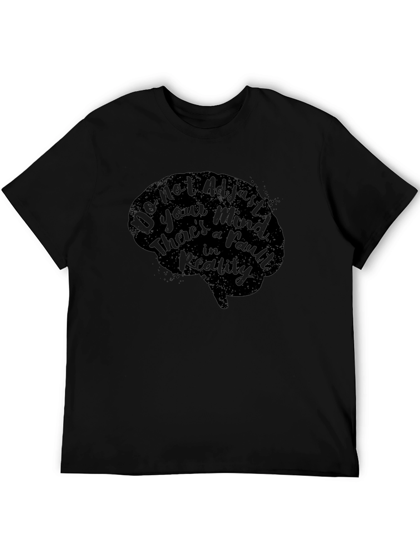 Black Mind Fault T-Shirt - Dark Humor Graphic Tee view 5
