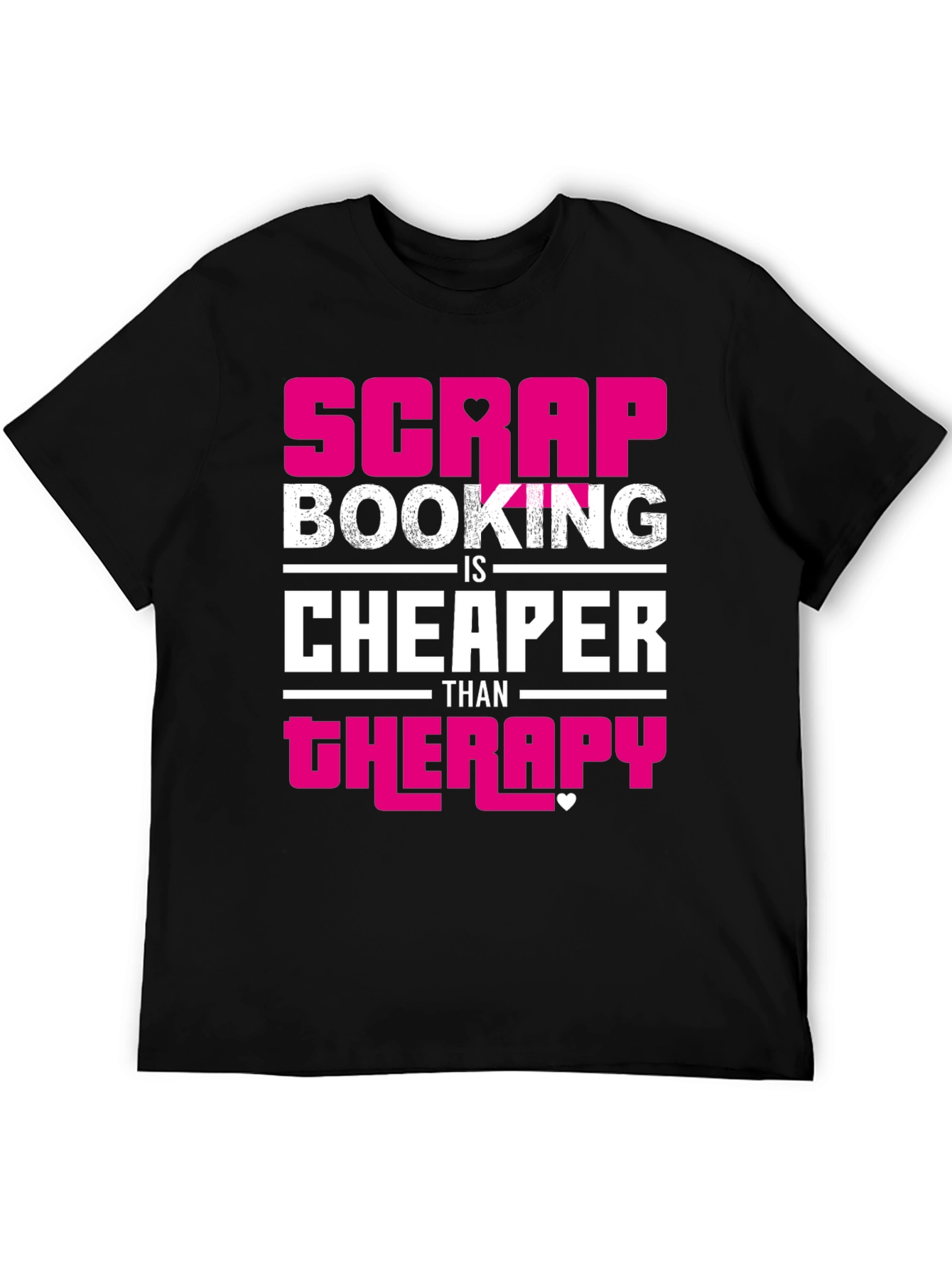 Black Scrapbooking Therapy Funny Graphic T-Shirt view 5