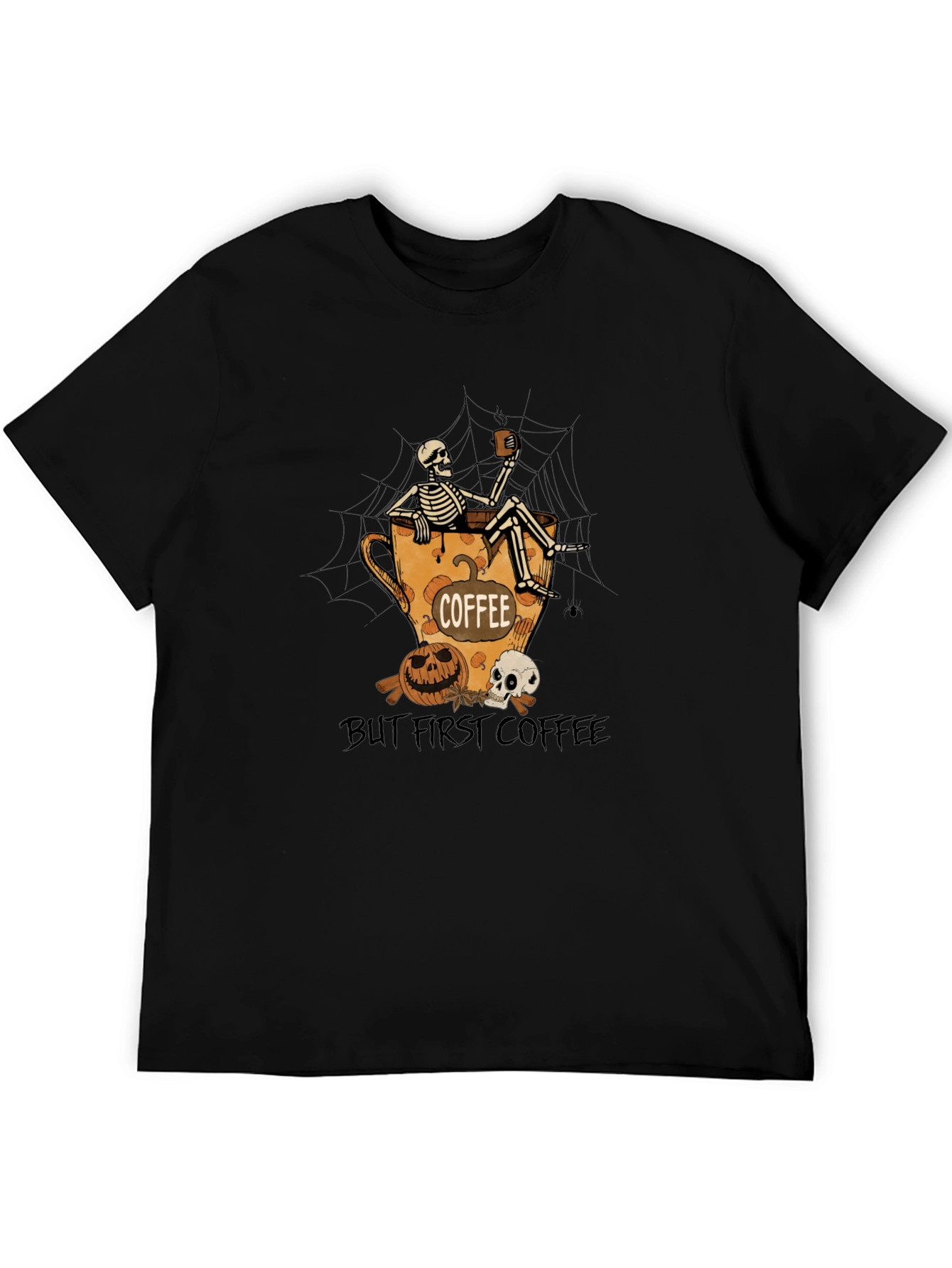 Black Coffee Skeleton T-Shirt - Halloween Edition view 5