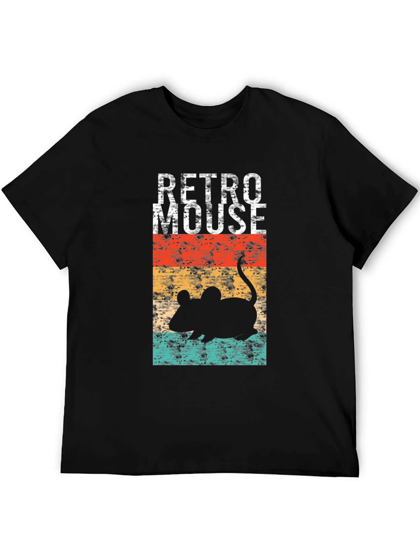 Black Retro Mouse Graphic T-Shirt view 5