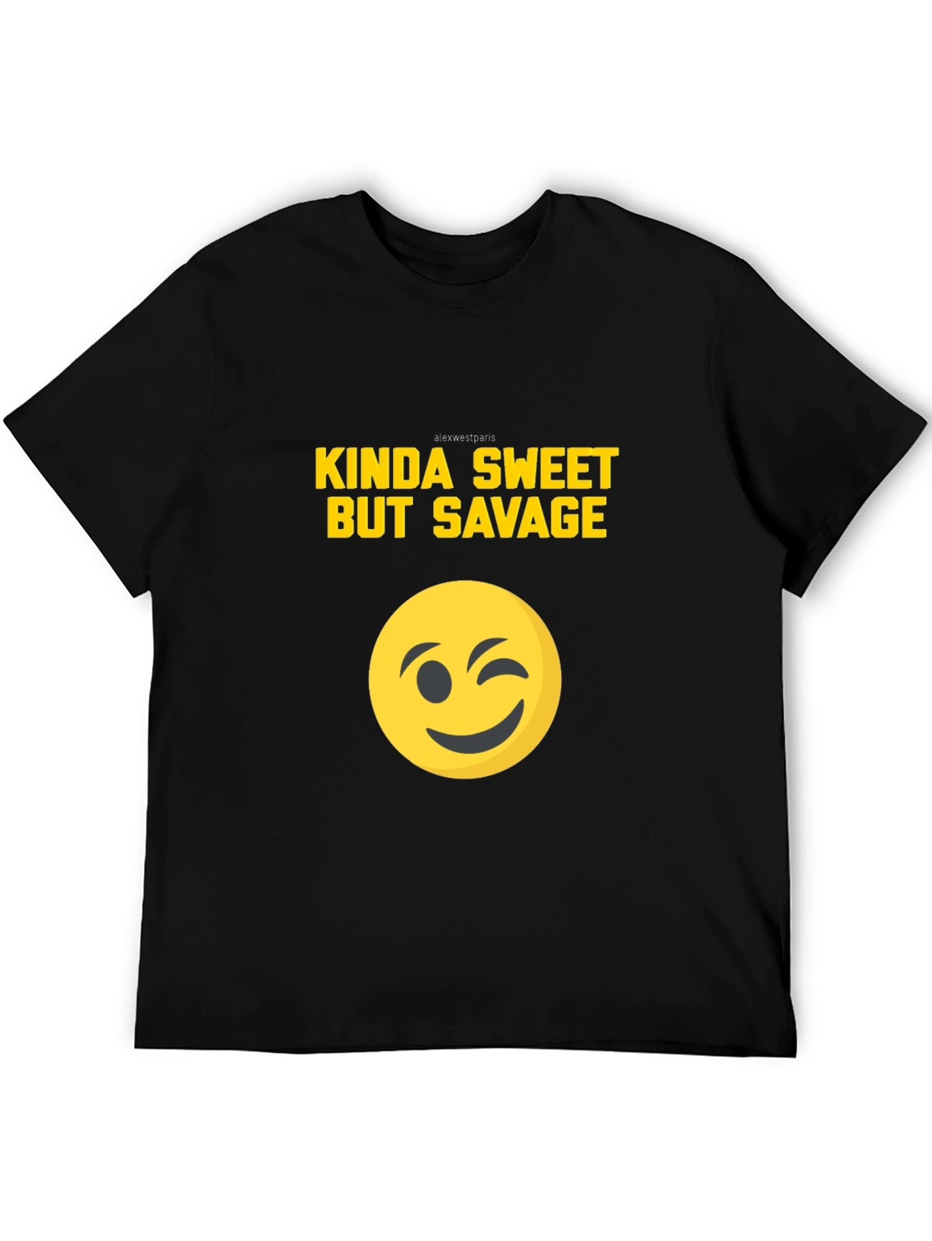 Black Kinda Sweet But Savage Graphic Tee - Black T-Shirt view 5