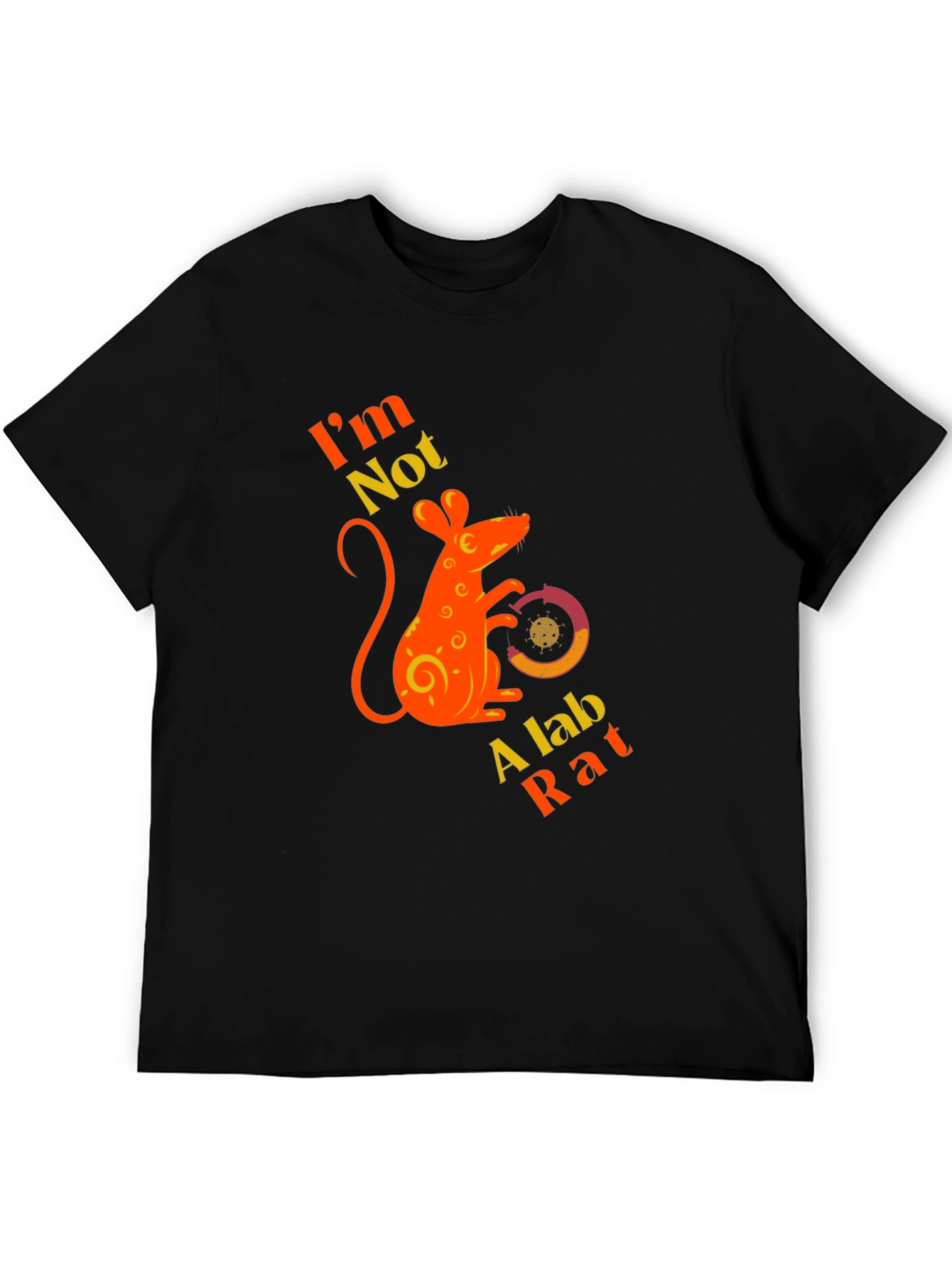 Black I'm Not A Lab Rat Graphic T-Shirt view 5