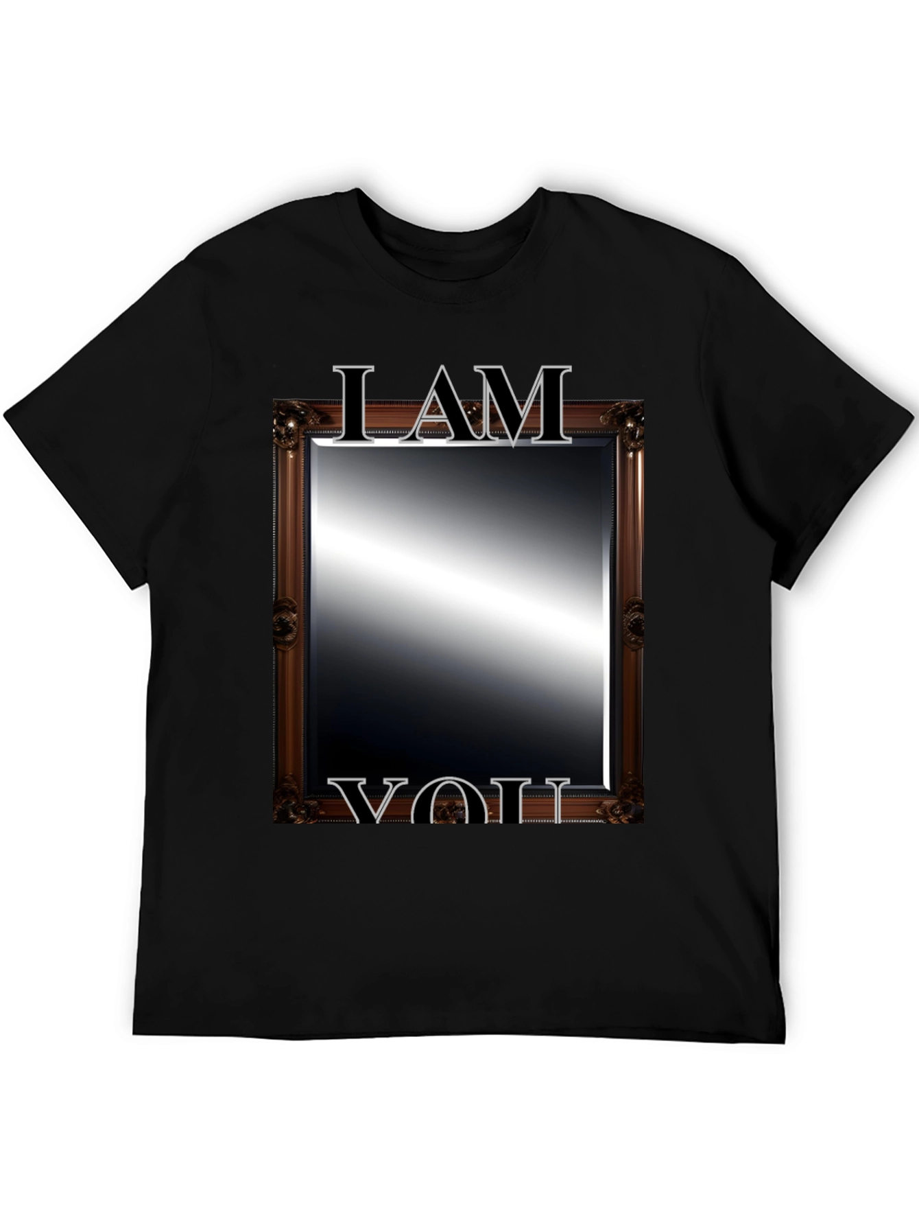 Black I AM YOU Mirror T-Shirt view 5