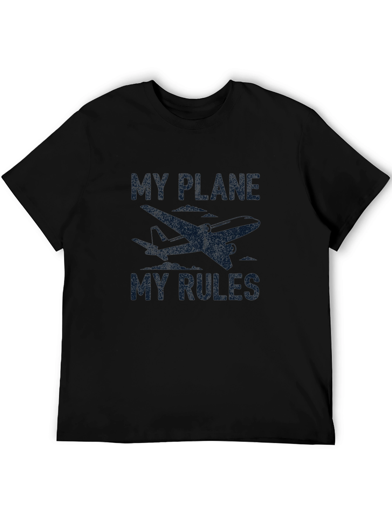 Black My Plane, My Rules T-Shirt view 5
