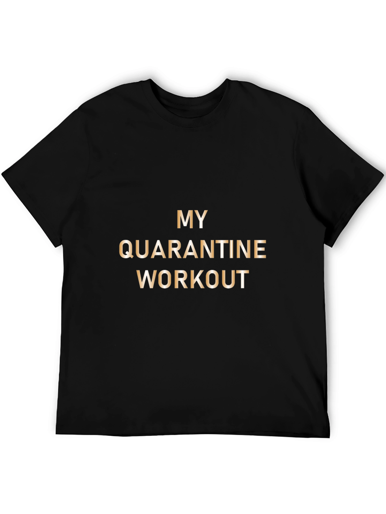 Black Quarantine Workout T-Shirt view 5