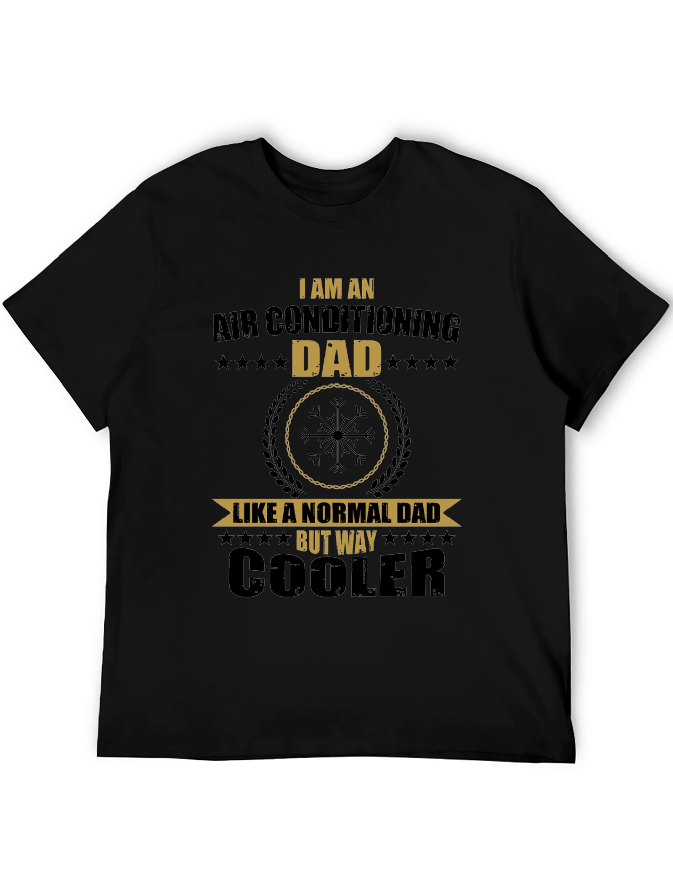 Black Air Conditioning Dad T-Shirt - Funny Father's Day Gift view 5