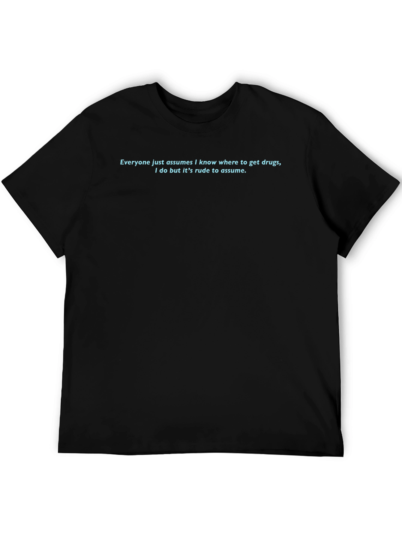 Black Funny "Rude to Assume" Graphic Tee view 5