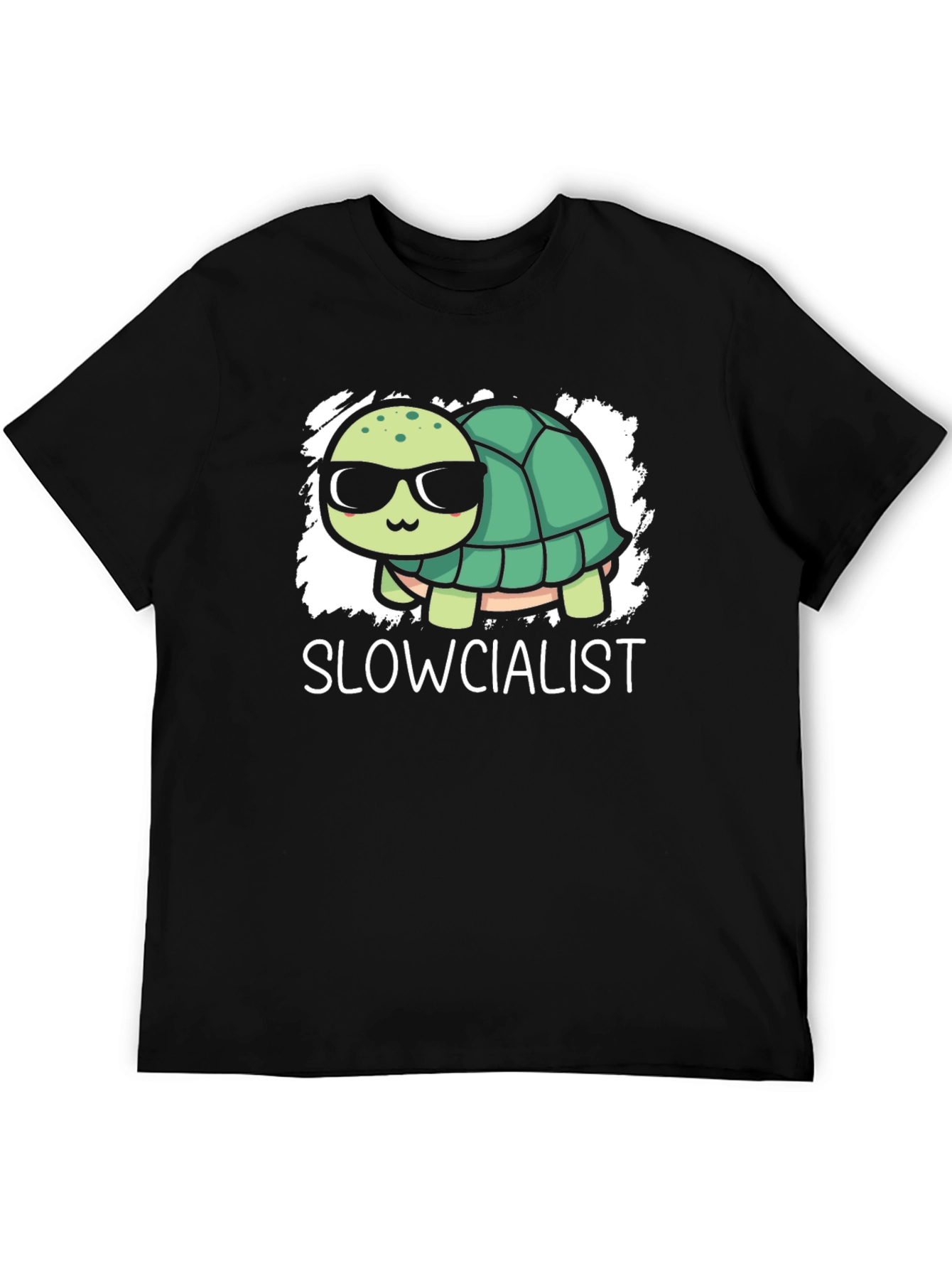 Black Slowcialist Turtle Graphic T-Shirt view 5