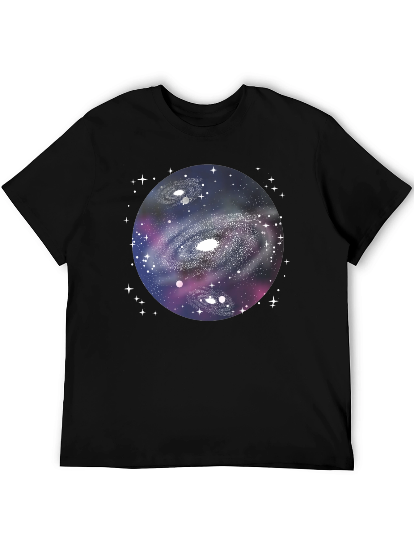 Black Galaxy Graphic Black T-Shirt view 5