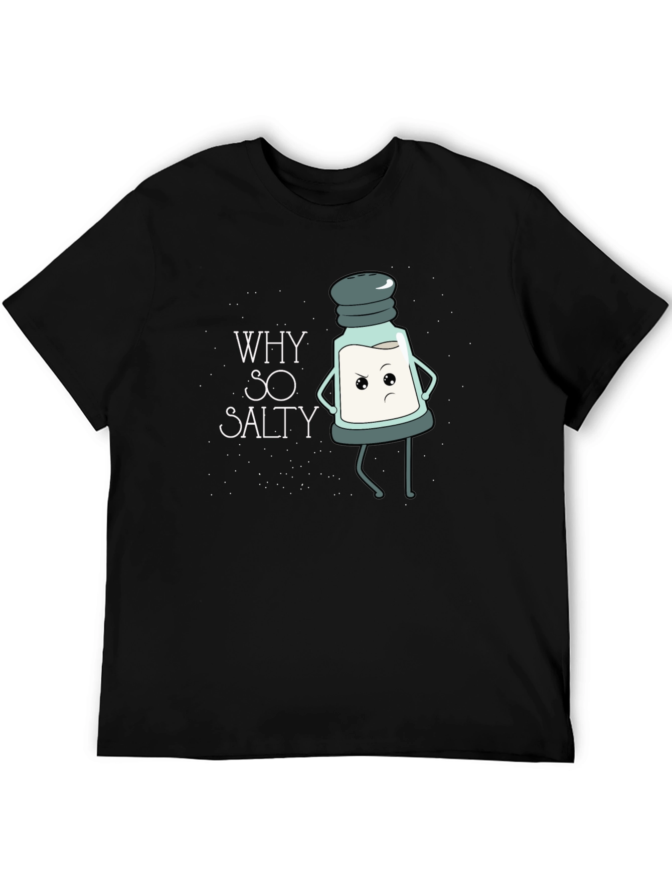 Why So Salty T-Shirt, Funny Cartoon Salt Shaker Tee - 5