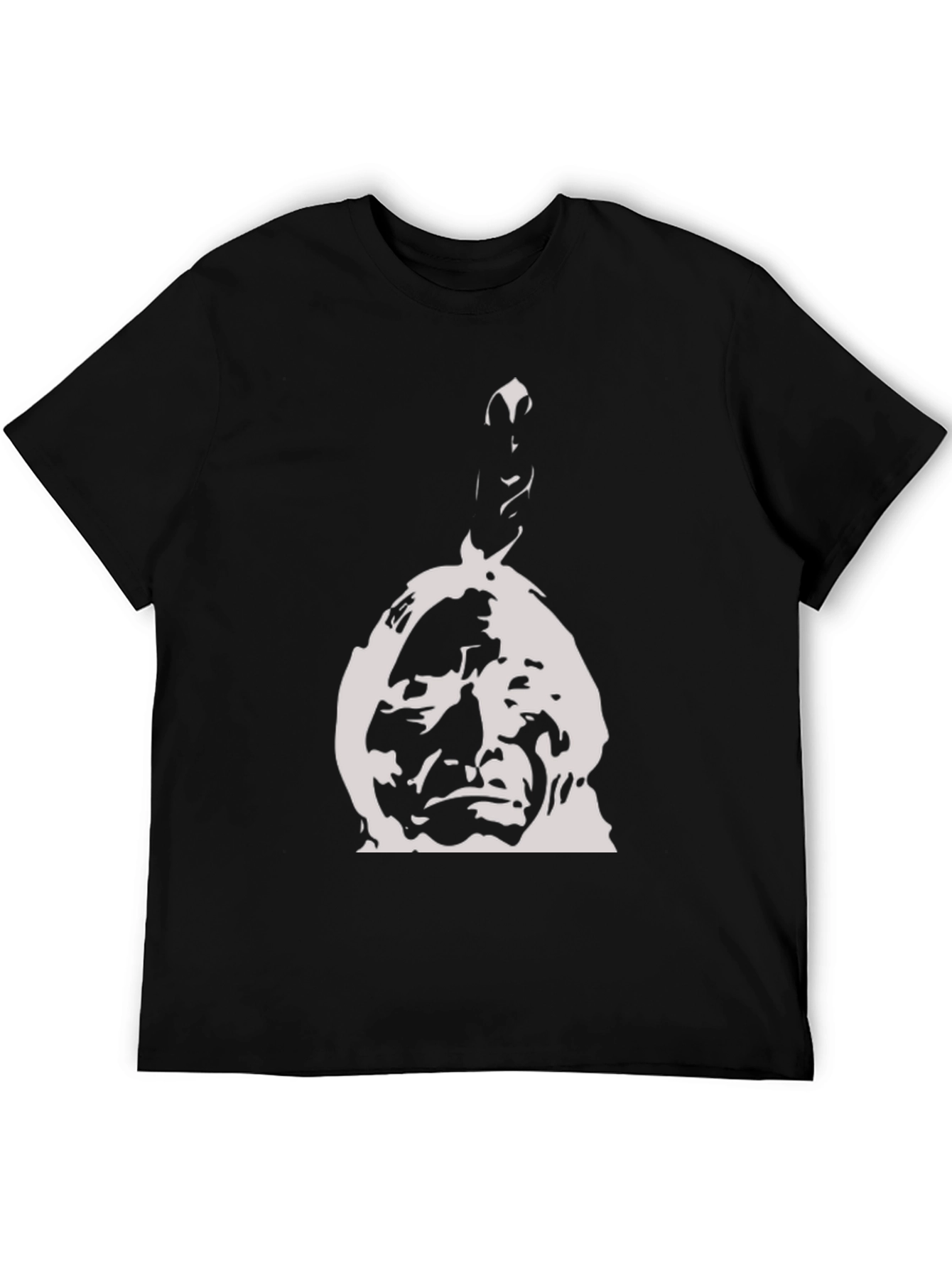Black Native American Chief Graphic T-Shirt - Black view 5