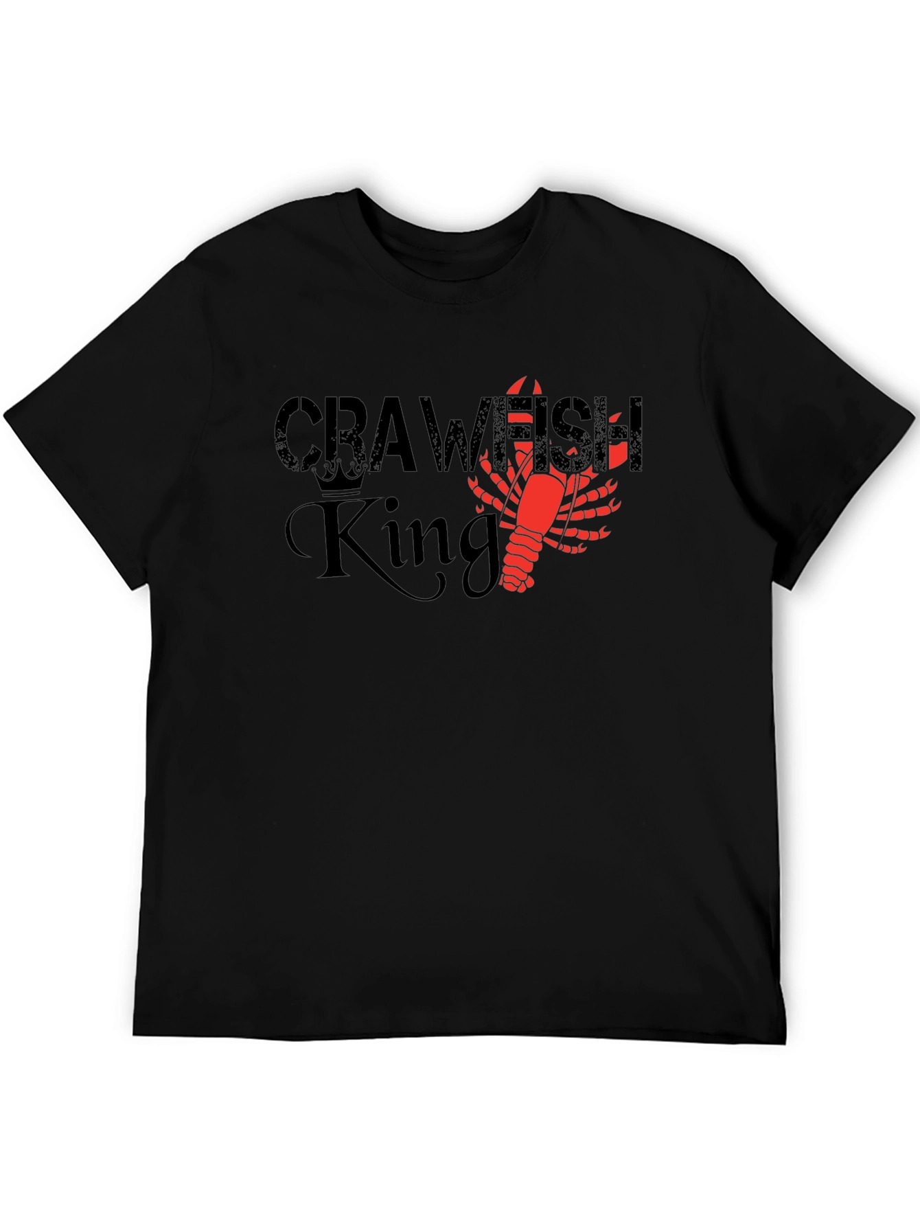 Black Crawfish King Graphic Tee - Louisiana Pride view 5