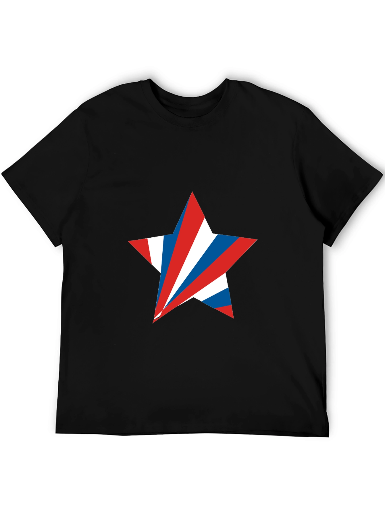 Black Patriotic Star Graphic Tee - Black view 5
