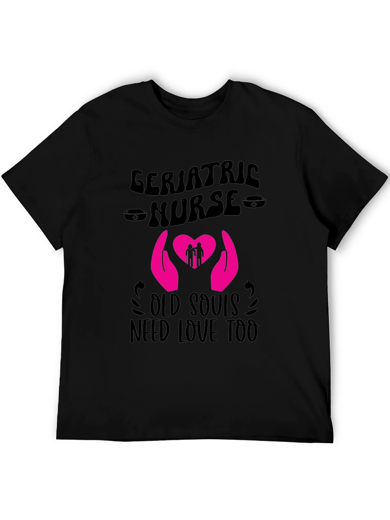 Black Geriatric Nurse Old Souls T-Shirt view 5